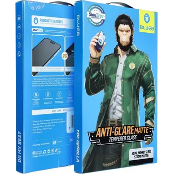 Náhradní kryt pro mobilní telefon Ochranné tvrzené sklo 5D Mr. Monkey Glass - Apple iPhone 17 Black (Strong Matte)