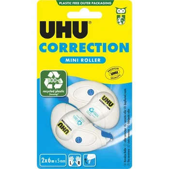 Lepicí páska UHU korekční páska Correction Mini Roller Blister (2x) 6 m x 5 mm