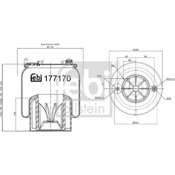 Mech, pneumatické odpružení FEBI BILSTEIN 177170