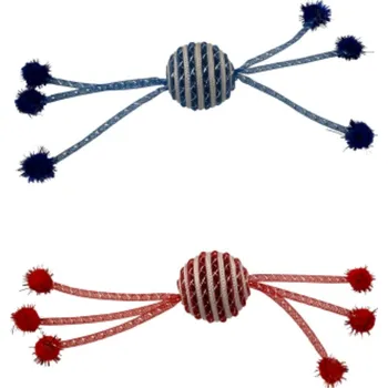 Hračka pro kočku PAPILLON Míček barevný s 6 pásky