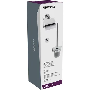 Set Circum, 3 ks: WC štětka, držák toaletního papíru s krytem, háček 204683