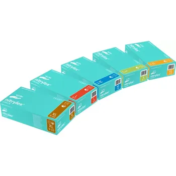 Vyšetřovací rukavice NITRYLEX GREEN Nitrilové vyšetřovací rukavice bez pudru, nesterilní, zelené (100ks/balení) (Nitrilové vyšetřovací rukavice NITRYLEX GREEN bez pudru, zelené, nesterilní, dostupné ve velikostech XS–XL, balení 100 ks.)