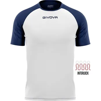 Pánská móda GIVOVA Sportovní tričko Givova Capo XS BÍLÁ|MODRÁ