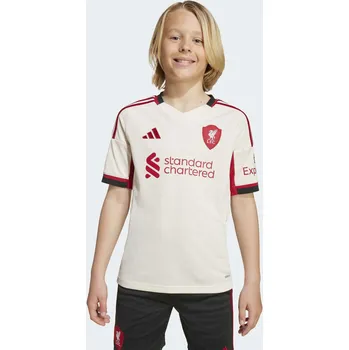 Fotbal ADIDAS Dětský venkovní dres Liverpool FC 25/26 BÍLÁ