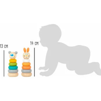 Dětské zboží small foot Nasazovací věž pastelová 1 ks