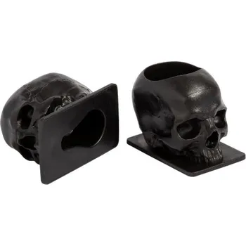 Saferly kalíšky 3D lebka, černé 16mm - 100ks