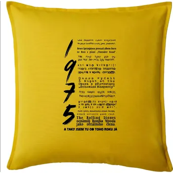 Polštář Pro rockera k narozeninám 1975 - Polštář 50x50 - 50x50 - Pouze potah ( Žlutá )