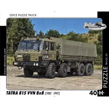 Puzzle RETRO-AUTA Puzzle TRUCK č.32 Tatra 815 VVN 8x8 (1982 - 1997) 40 dílků