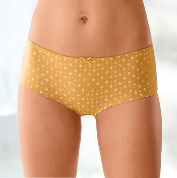 Kalhotky Blancheporte Sada 4 kalhotek shorty s grafickým potiskem černá/medová 50/52