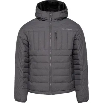 Pánská zateplená bunda Northfinder WARTEEN M Tmavě šedá, Bílá