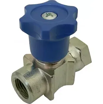 Ventil EMIL01B Manometrový škrtící ventil, natočení rovno, 2x vnitřní závit G1/4