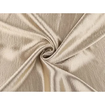 Satén s mačkaným efektem METRÁŽ - 2 zlatá sv.