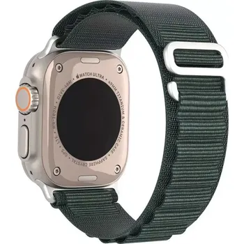 Řemínek na hodinky DUX DUCIS GS - tkaný nylonový řemínek pro Apple Watch 42/44/45/49 mm olivový