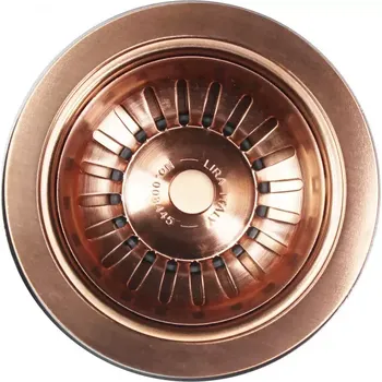 sítko a zátka do dřezu Lira Výpusť včetně přepadu, copper satin
