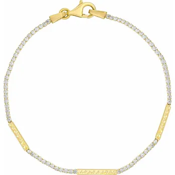 Šperk Zlatý náramek Eleganza ze žlutého zlata s Brilliance Zirconia- 2,5 mm