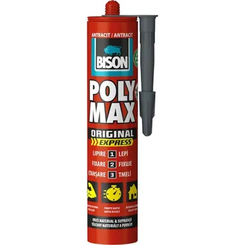 Průmyslové lepidlo BISON univerzální montážní lepidlo POLY MAX express anthracite 425 g