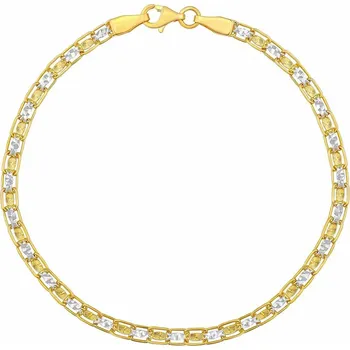 Šperk Zlatý náramek Nilnix ze žlutého a bílého zlata - 3,5 mm