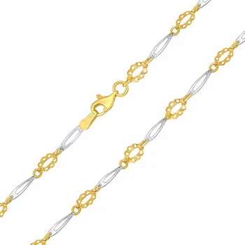 Šperk Zlatý náhrdelník Calista ze žlutého a bílého zlata – šířka 5 mm 42 cm