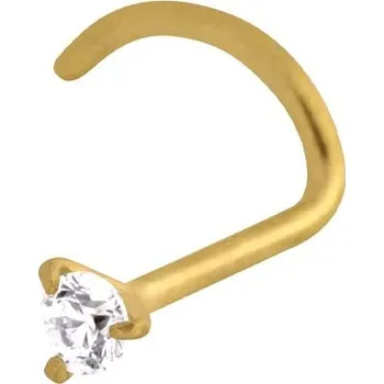 Piercing Piercing do nosu Wildcat Curved Zirconline zlatý :: 0,8 mm