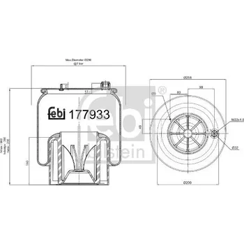Mech, pneumatické odpružení FEBI BILSTEIN 177933