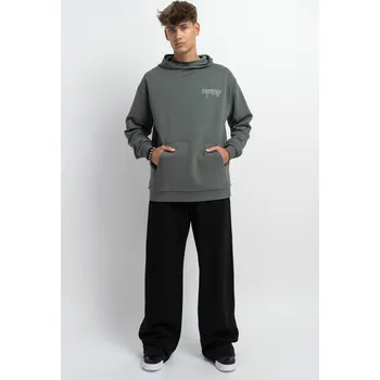 Reporter Young | Chlapecké černé tepláky na gumu v pase se širokými nohavicemi - Barva ČERNÁ, Velikost 146 243-0117B-53-100-1