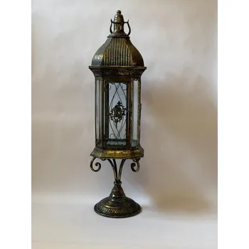 Lucerna KOVOVÁ LUCERNA NA NOZE 88 cm - ORNAMENT