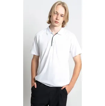 Chlapecké tričko Reporter Young | Bílé chlapecké polo triko z bavlny s krátkým rukávem – elegantní styl - Barva BÍLÁ, Velikost 158 243-0441B-15-200-1