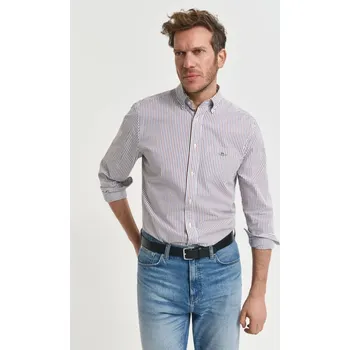Pánské oblečení KOŠILE GANT REG CLASSIC POPLIN STRIPE PLUMPED RED