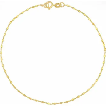 Náramek Zlatý náramek Anker Roma ze žlutého zlata zdobený kostičkami - 1 mm