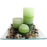 Dárková sada svíček na podnose PROVENCE zelený čaj