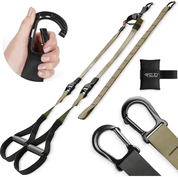 4FIZJO Posilovací pásy TRX 4FIZJO 250 kg ZELENÁ|ČERNÁ