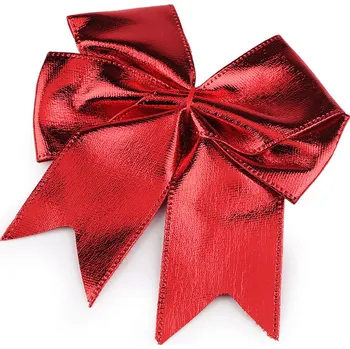 Vánoce Vánoční mašle metalická Varianta: 3 (13x12 cm) červená, Balení: 1 ks