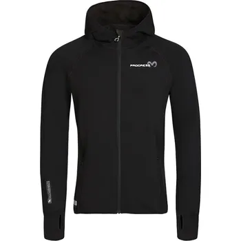 Běžecké oblečení Mikina pánská Progress TOREZ HOODY MERINO černá L