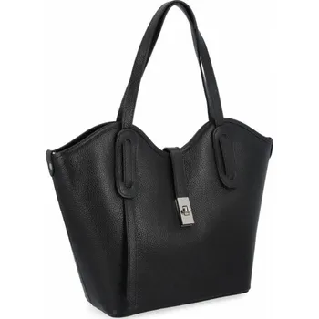 Kabelka Kožené kabelka shopper bag Vittoria Gotti černá 631