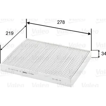 Kabinový filtr Filtr, vzduch v interiéru VALEO 715581