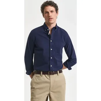 Pánské oblečení KOŠILE GANT REG GMNT DYED TWILL SHIRT EVENING BLUE