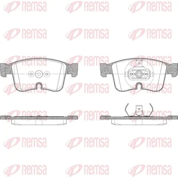 Brzdová destička Sada brzdových destiček, vždy 4 kusy v sadě REMSA X2026.00