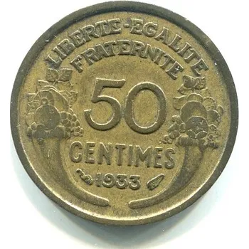 FRANCIE. 50 centimes 1933.