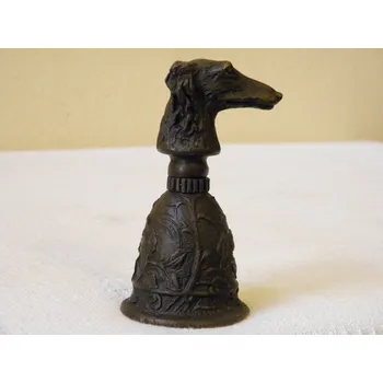 BRONZOVÝ FIGURÁLNÍ ZVONEČEK - BARZOJ RUSKÝ CHRT
