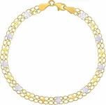 Zlatý náramek Lianna ze žlutého a bílého zlata - 5 mm 20 cm