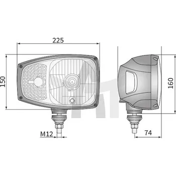 Osvětlení automobilu Reflektor přední s blinkrem H4 pravý 24V Wesem RGV1B.52412