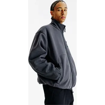 Pánská mikina DECATHLON Pánská fleecová oboustranná mikina XS ČERNÁ