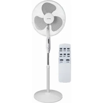 Domácí ventilátor Volteno PODLAHOVÝ VENTILÁTOR BÍLÝ + DÁLKOVÉ OVLÁDÁNÍ ZÁVĚR 40 CM