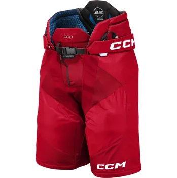 Hokejové kalhoty Kalhoty CCM Jetspeed Pro Velcro SR, červená, Senior, L CCM