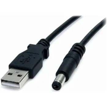 Napájecí kabel StarTech.com 3 ft USB to Type M Barrel 5V DC Power Cable - Power cable - USB (power only) (M) to DC jack 5.5 mm (M) - 3 ft - molded - black - USB2TYPEM - Elektrický kabel - USB (pouze napájení) (M) do