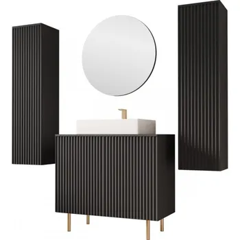 Koupelnový nábytek Koupelnový nábytek Nawil IV, Barva: černá, Sifon k umyvadlu: ne, Umyvadlo: ne MIRJAN 5903211428500