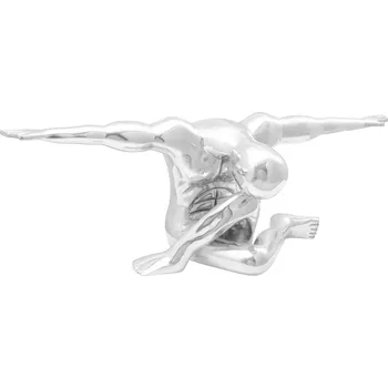 Módní doplněk vidaXL Socha Stříbrná 91,5 x 32 x 33 cm Hliník