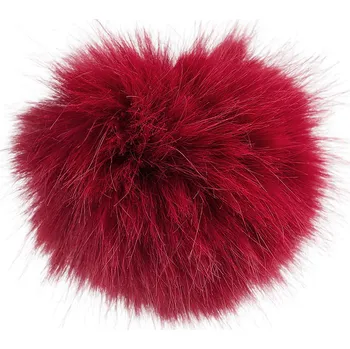 Kožešinová bambule s poutkem Ø11 cm, barva 13 bordó