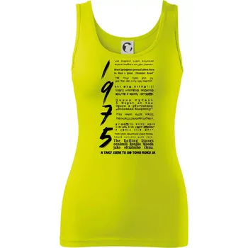 Dámské tričko Pro rockera k narozeninám 1975 - Dámské tílko - M ( Limetková )