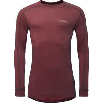 Pánské funkční termo triko Klimatex BORIS 2XL Vínová, Bílá